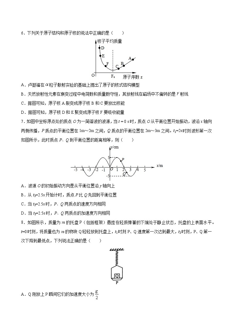 【2020高考物理模拟】2020年天津市普通高中学业水平等级性考试物理模拟试题（一）03