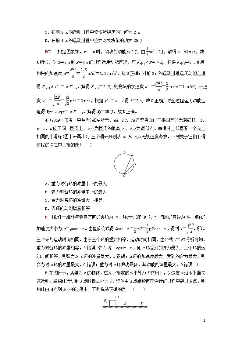 2021届高考物理一轮复习课后限时集训18动量和动量定理（含解析） 教案02