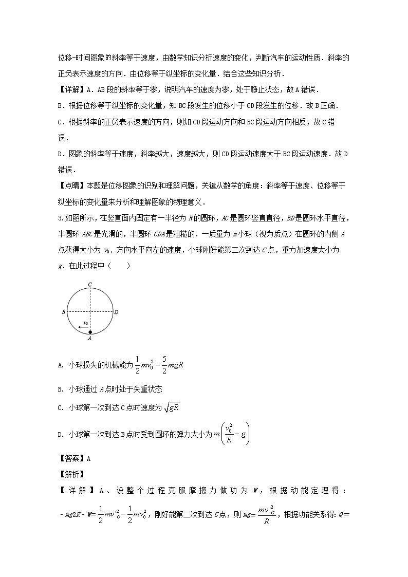 湖北省大冶市六中2020届高三上学期第一次月考物理试题02