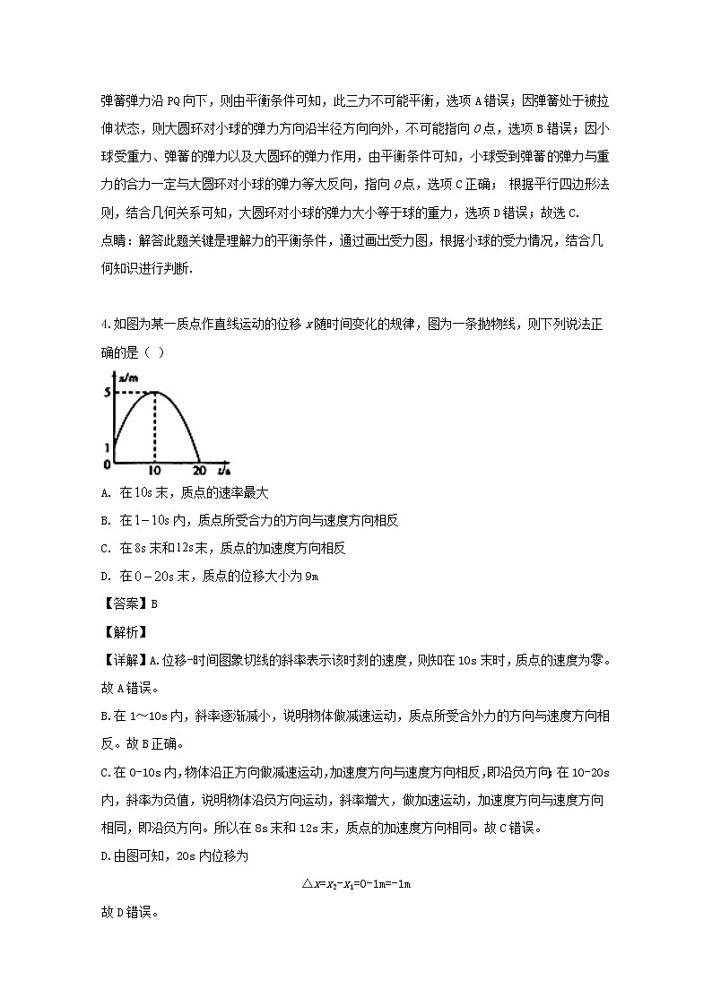 湖北省宜昌市部分示范高中教学协作体2020届高三9月月考物理试题03