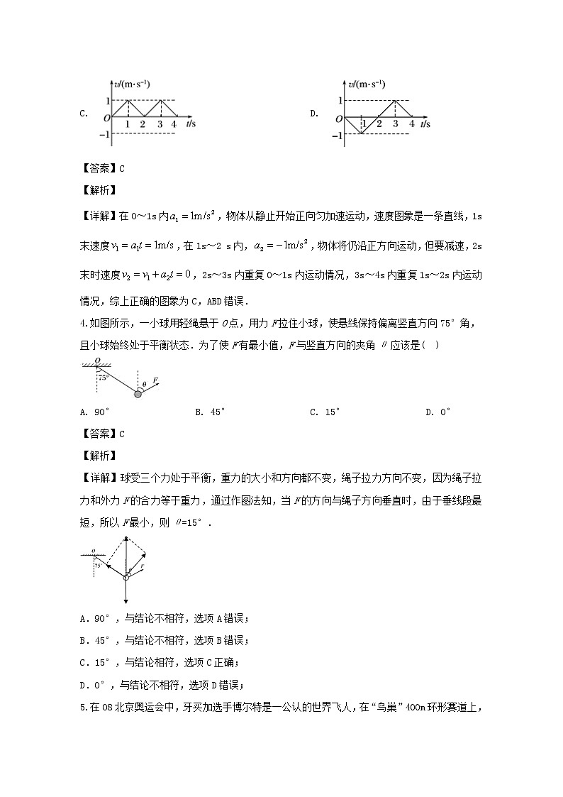 湖南省长沙市六中2020届高三上学期第一次月考物理试题03