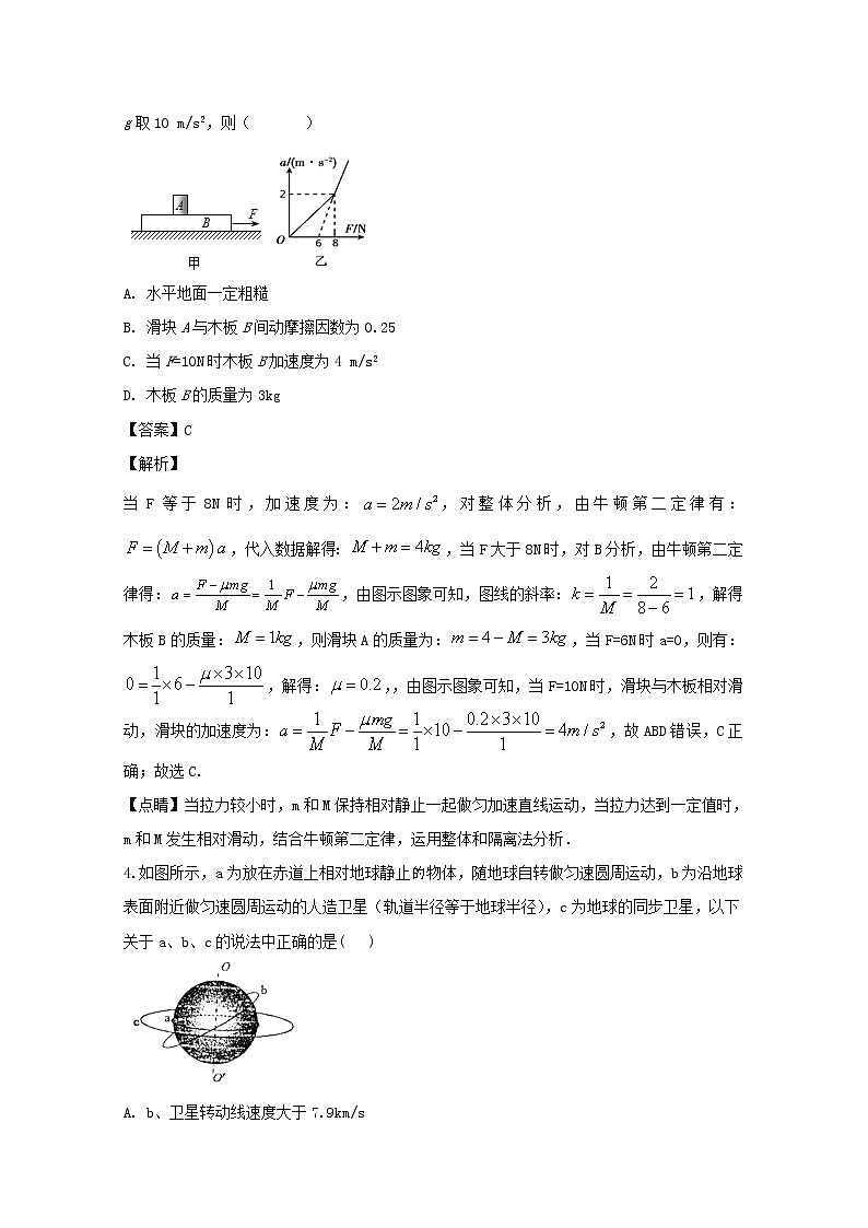 湖南省长沙市长沙县第九中学2020届高三上学期第四次月考物理试题03
