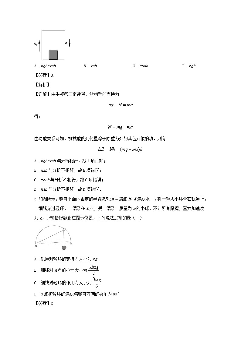 江苏省海安中学2020届高三9月月考物理试题02