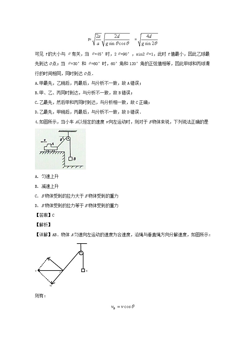 安徽省濉溪县2020届高三上学期第一次月考物理试题03