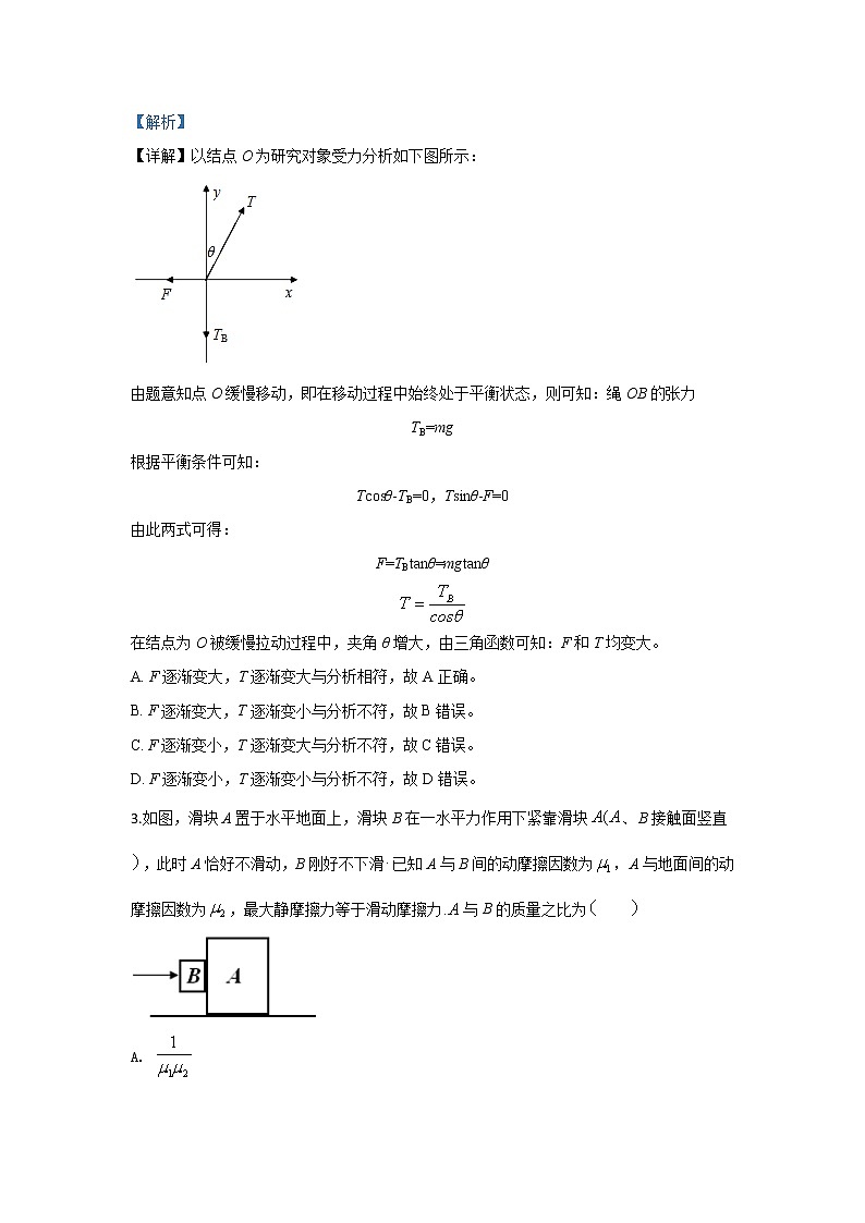 北京101中学2020届高三上学期10月月考物理试题第2页