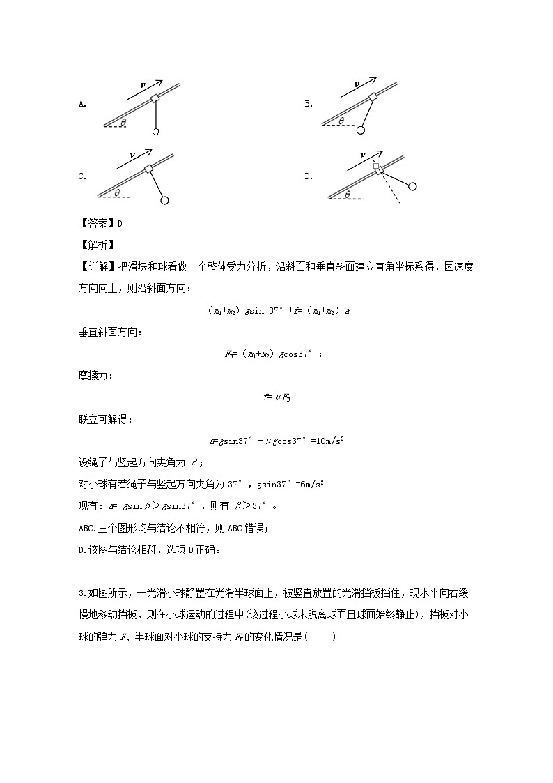 广东省佛山市第一中学2020届高三上学期10月月考物理试题02