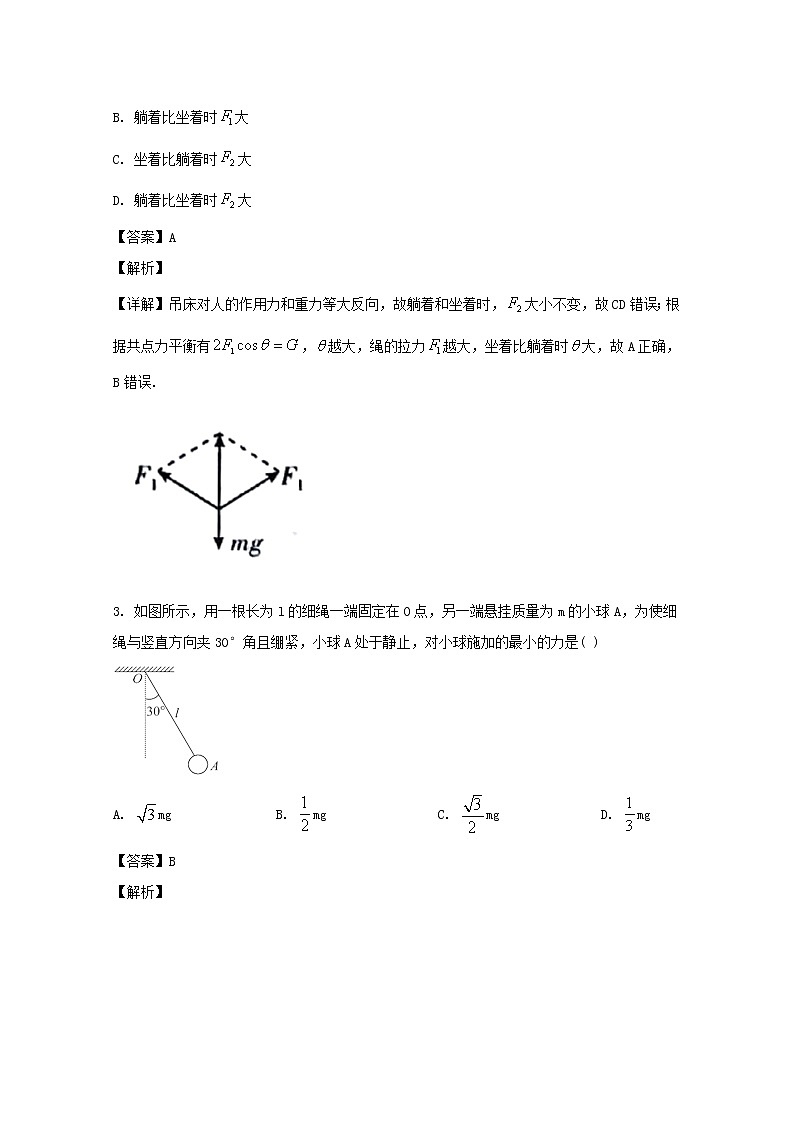 广东省揭阳市东山区磐东中学2020届高三上学期月考物理试题02