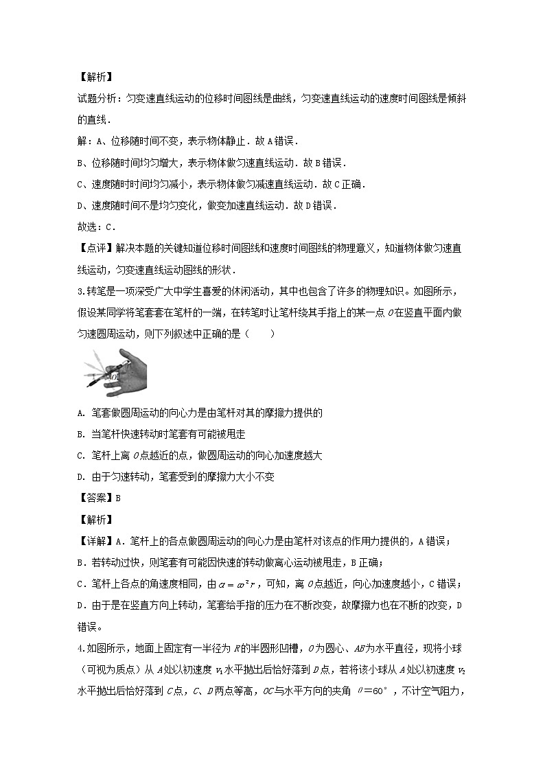 广东省郁南县蔡朝焜纪念中学2020届高三上学期10月月考物理试题第2页
