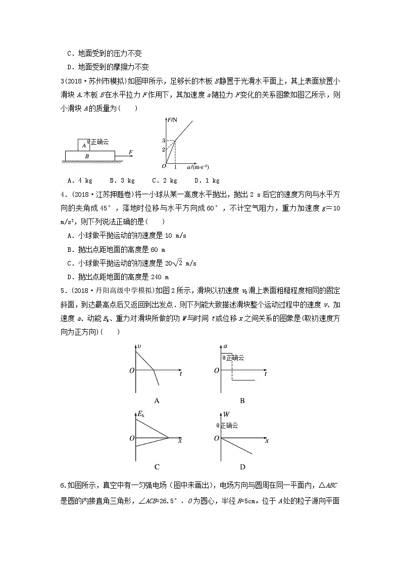 河北省邯郸市大名一中2020届高三11月月考物理试卷02
