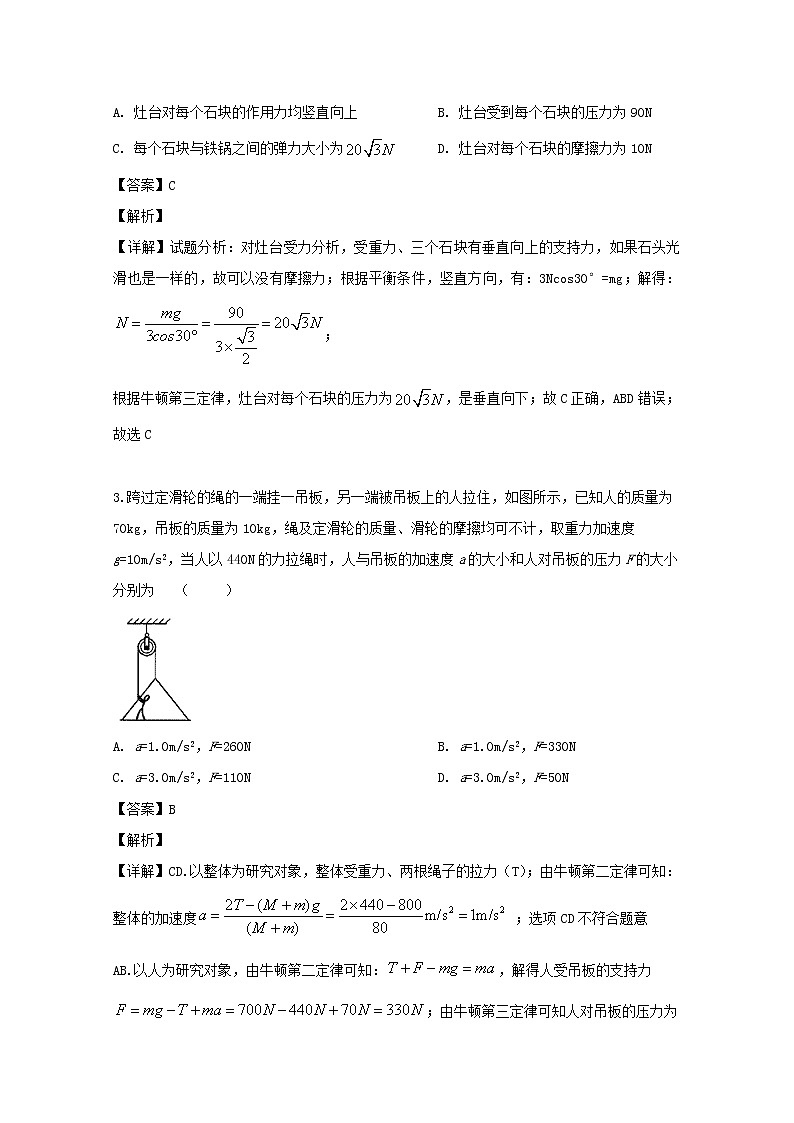 安徽省蚌埠龙湖中学2020届高三上学期第四次月考物理试题02