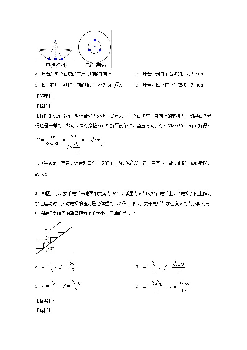 安徽省蚌埠市龙湖中学2020届高三上学期第一次月考物理试题02