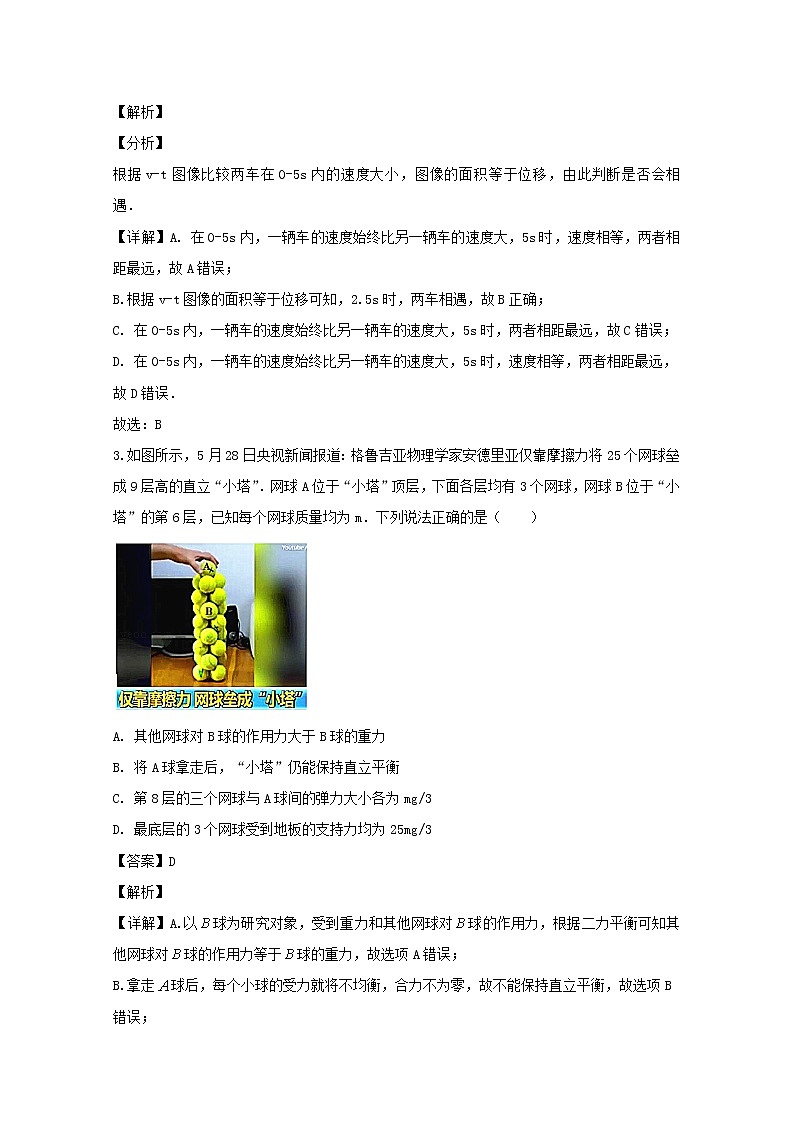 山西大学附中2020届高三上学期月考物理试题03