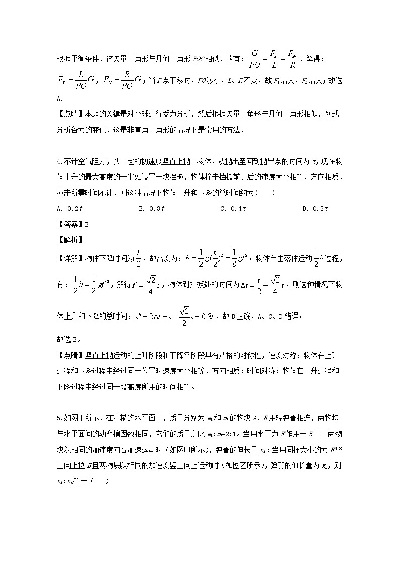 山西省太原市第五中学2020届高三上学期10月月考物理试题03