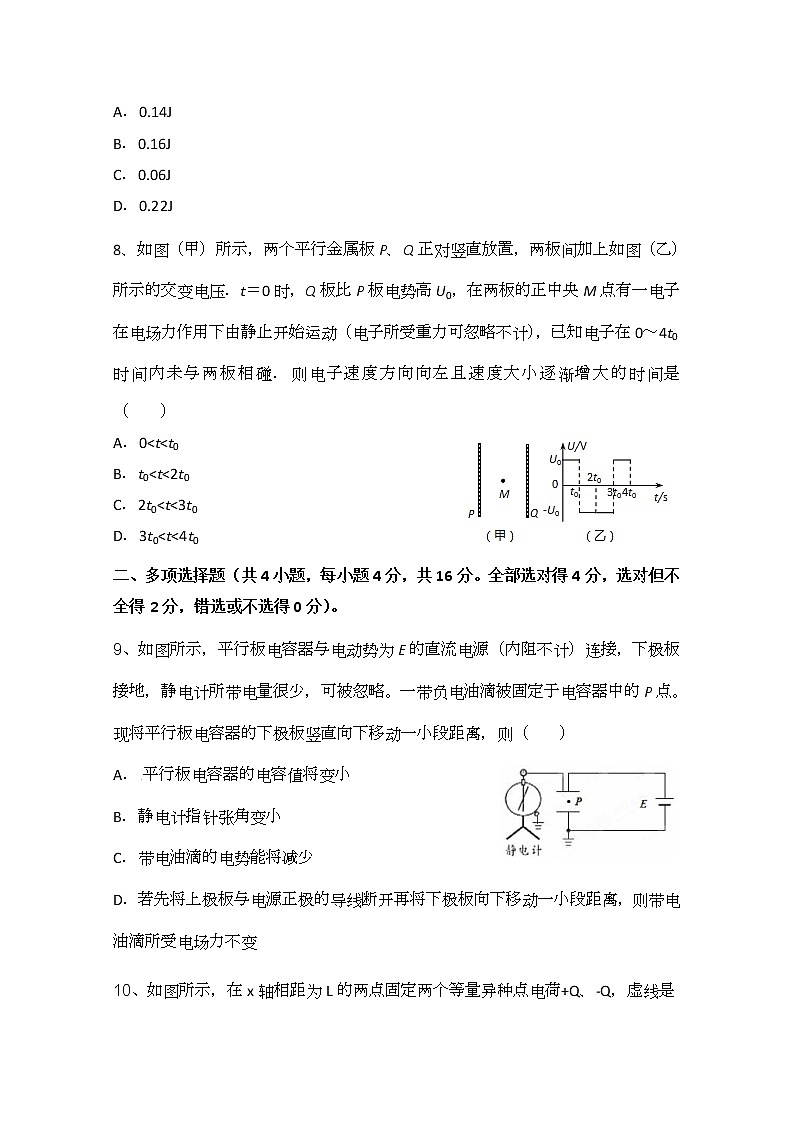 陕西省西安中学2020届高三上学期第三次月考物理试题03