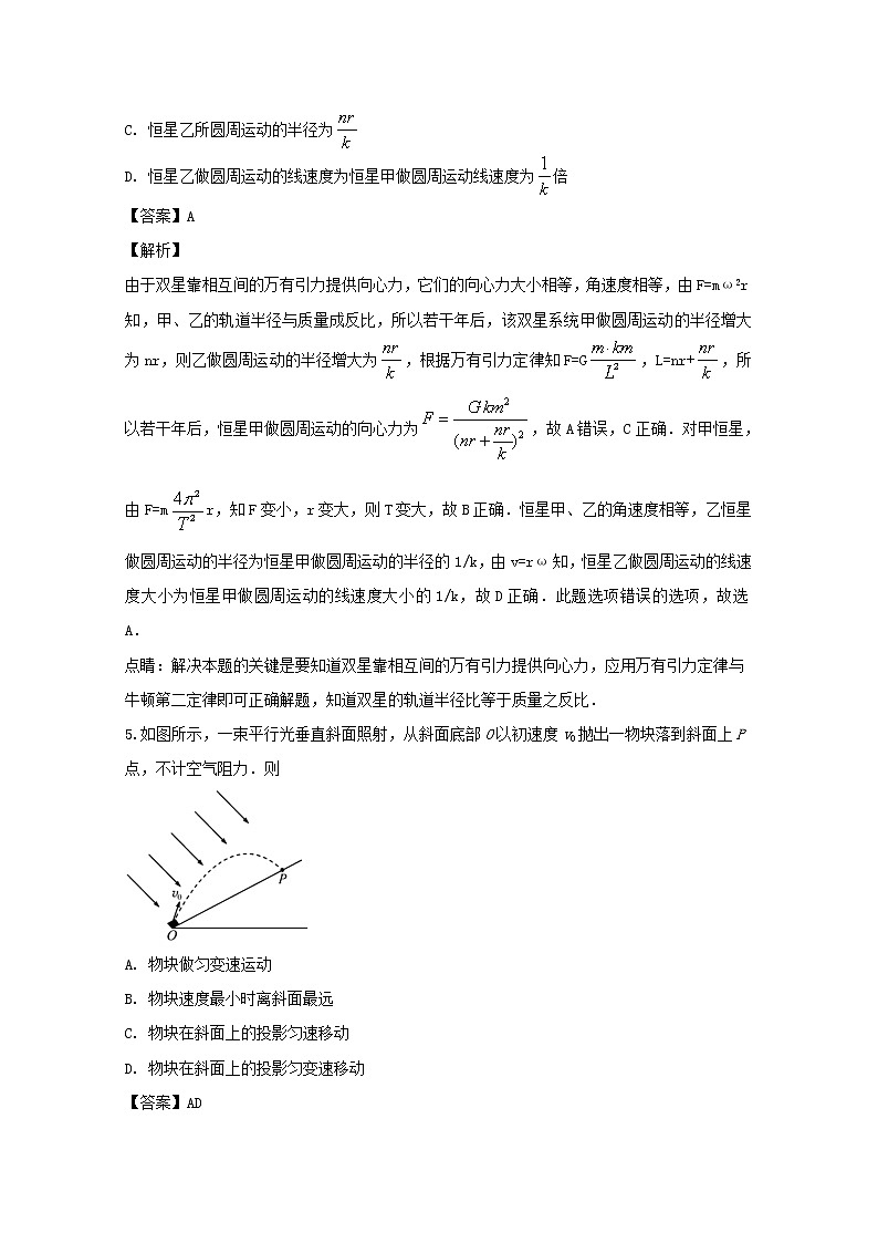 四川省仁和思源实验中学2020届高三上学期11月月考物理试题第3页