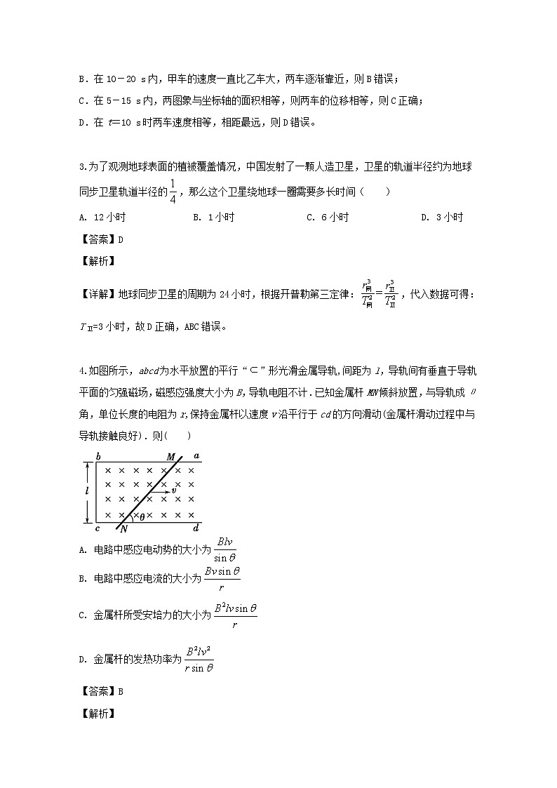 四川省宜宾市叙州区第一中学2020届高三上学期第一次月考理综物理试题02