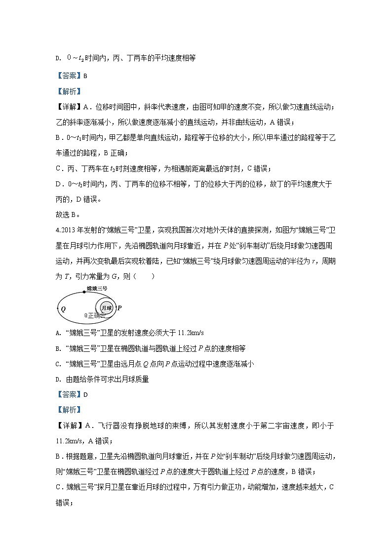 新疆库车县乌尊镇中学2020届高三上学期第三次月考物理试题03