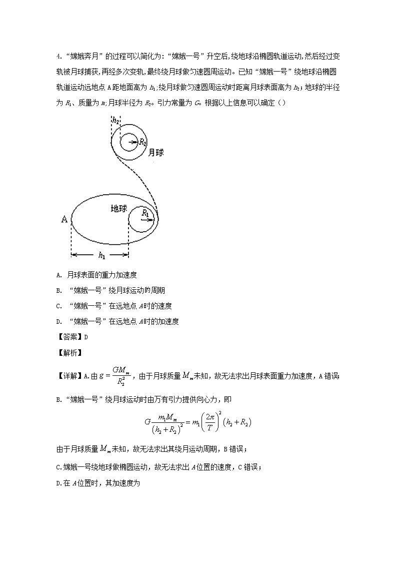 重庆市第八中学2020届高三上学期第四次月考理综物理试题03