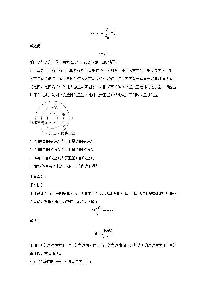 辽宁省沈阳铁路实验中学2020届高三11月月考物理试题03