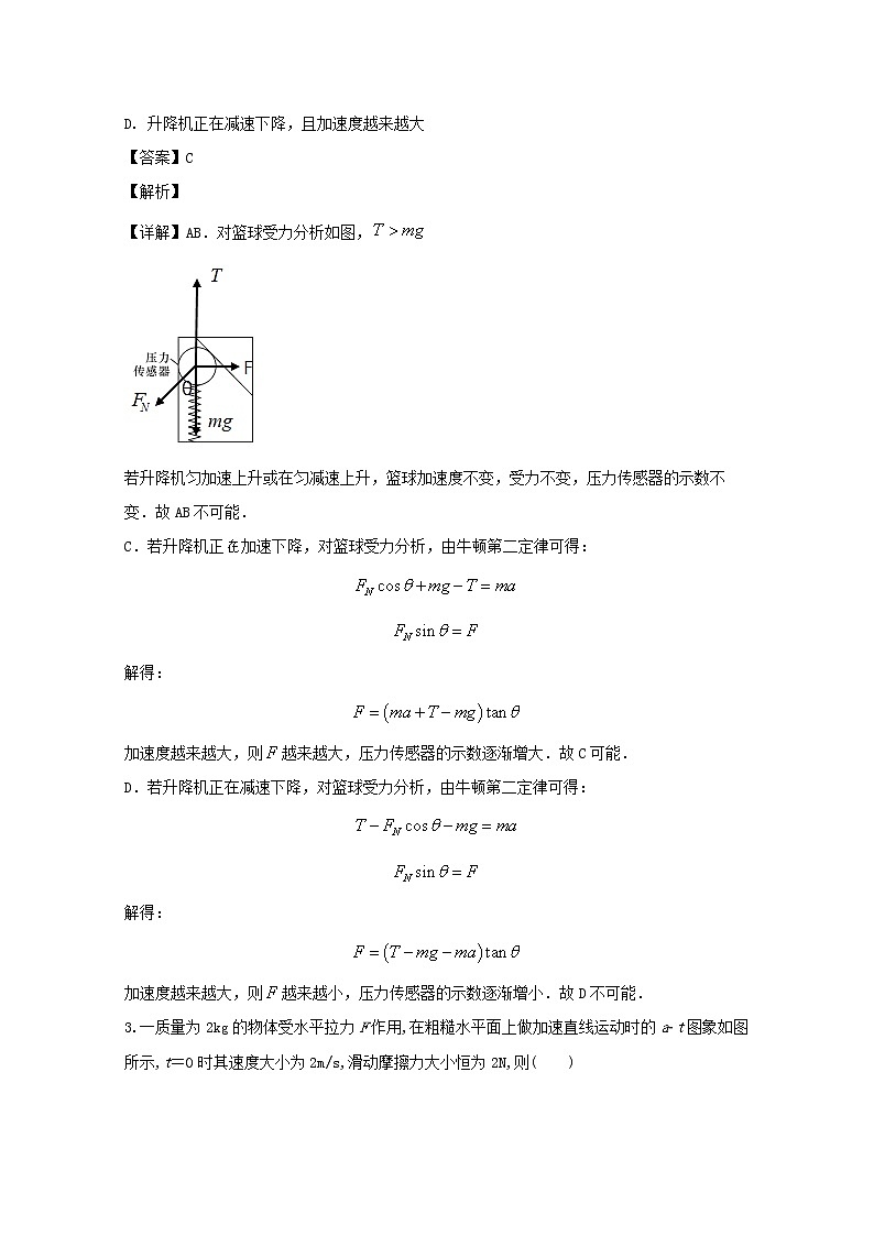 河南省南阳市一中2020届高三上学期期末考试模拟理综物理试题02