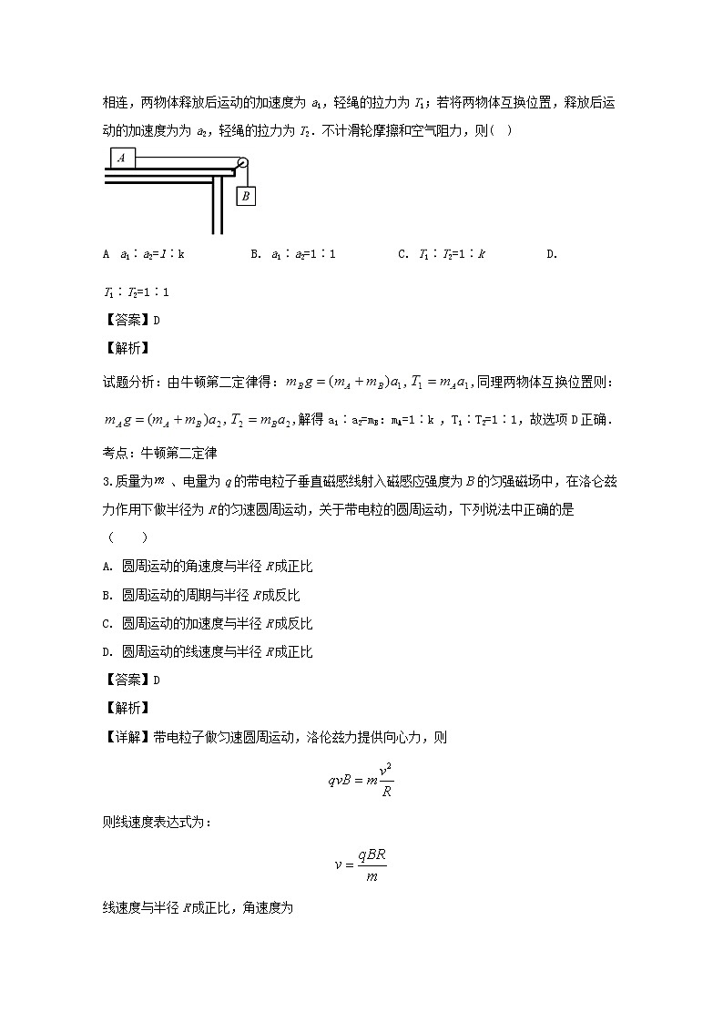 湖北省鄂东南省级示范高中教育教学改革联盟2020届高三上学期期中考试物理试题02