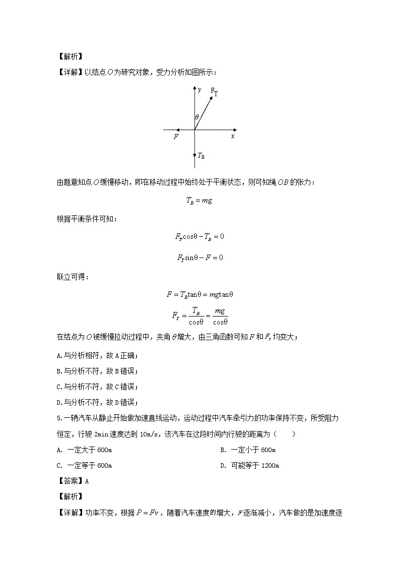 辽宁省大连海湾高级中学2020届高三上学期期中考试物理试题03