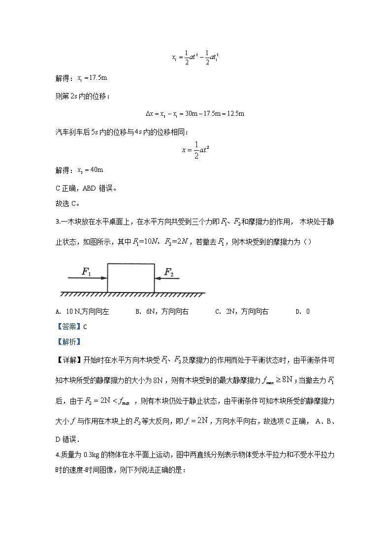 甘肃省甘南藏族自治州合作第一中学2020届高三上学期期中考试物理试题02