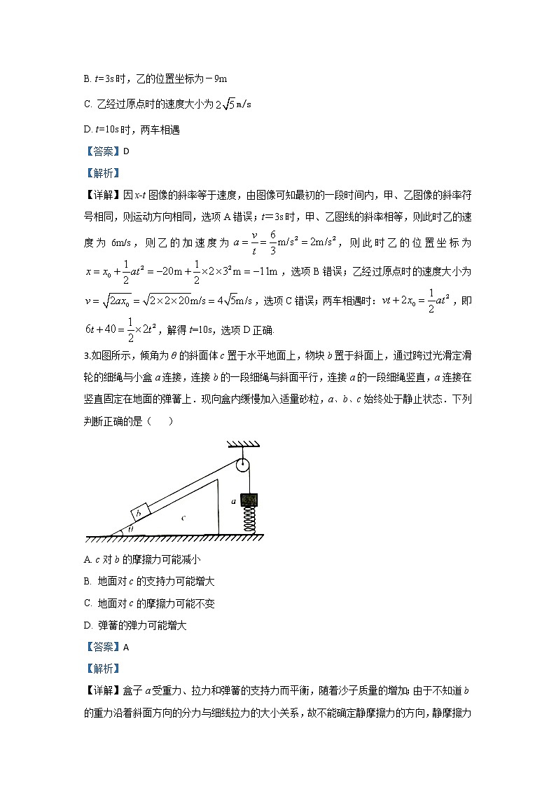 河北省衡水中学2020届高三上学期期中考试物理试题02