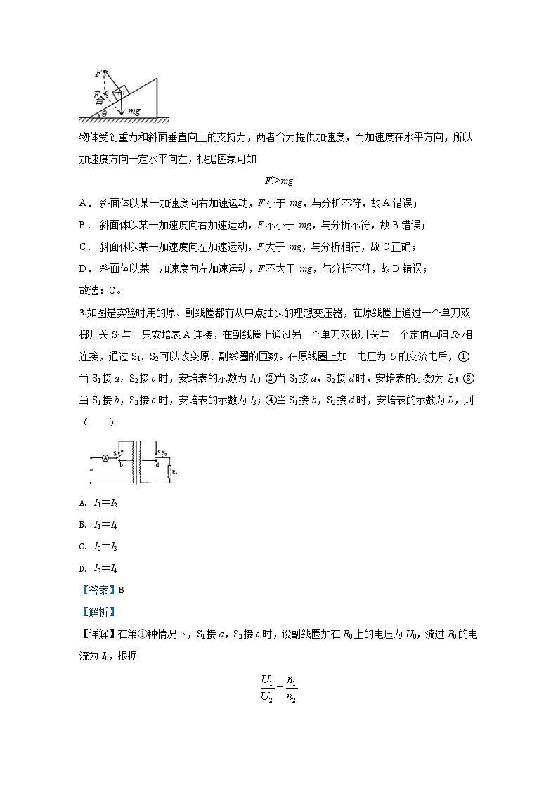 天津市南开中学2020届高三下学期线上第四次月考物理试题02
