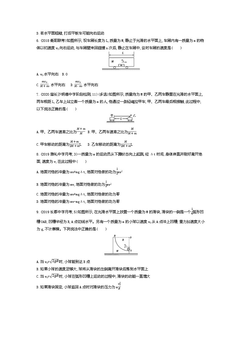 2021年高考一轮复习考点集训  物理(湖南省专用)专题七　碰撞与动量守恒03