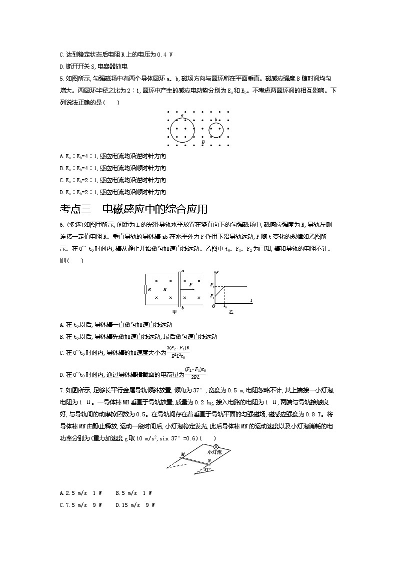 2021年高考一轮复习考点集训  物理(湖南省专用)专题十一　电磁感应03