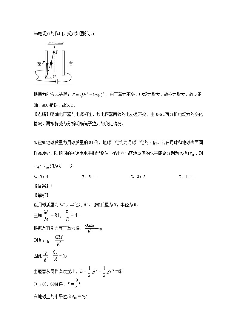 海南省海口实验中学2019届高三第五次月考物理试题03