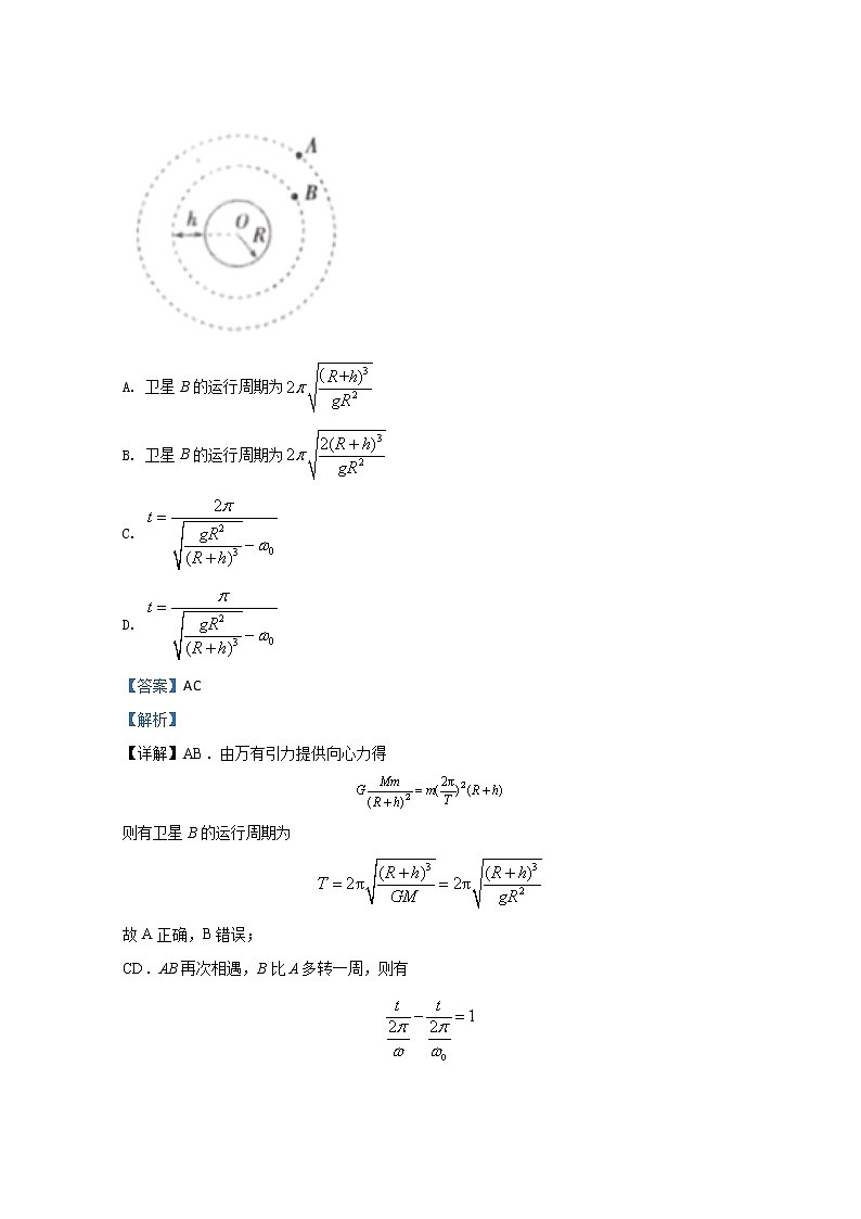 宁夏银川一中2020届高三第六次月考物理试题02
