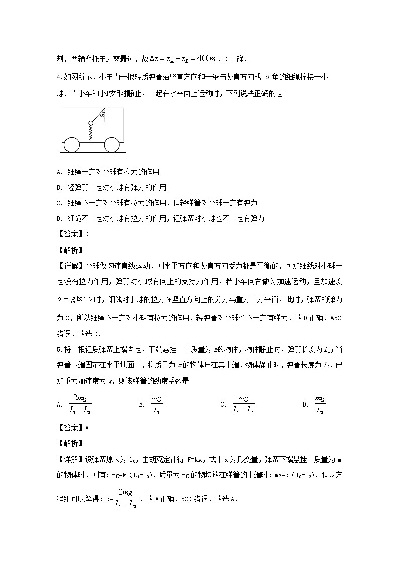 湖南省怀化中方县一中2020届高三8月月考物理试题第3页