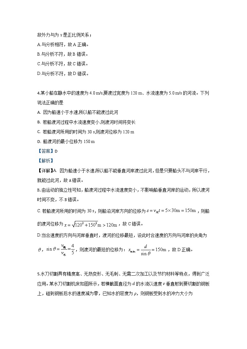 河北省廊坊市高中联合体2020届高三上学期联考物理试题03