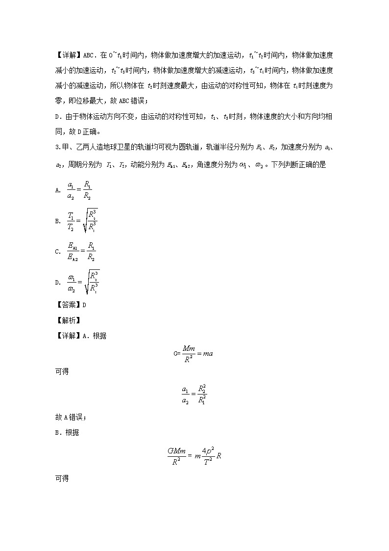 河南省天一大联考2020届高三上学期阶段性测试物理试题（二）02