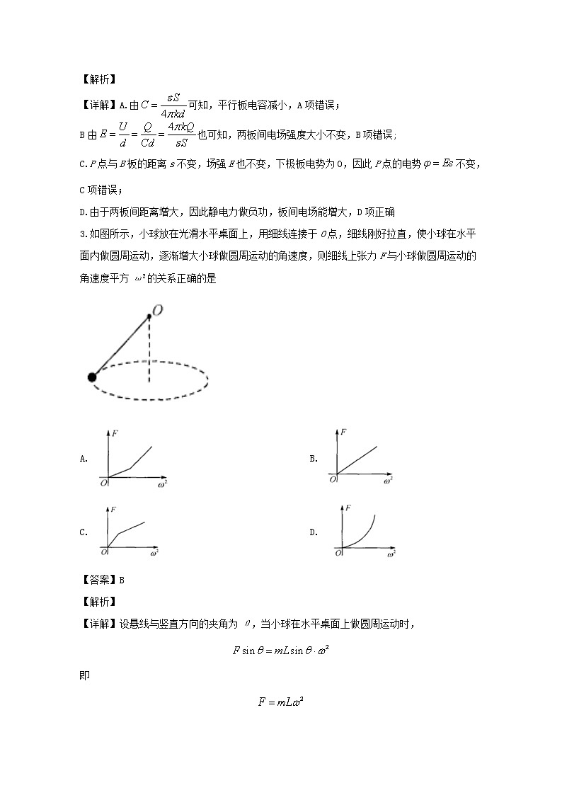 吉林省长春六中八中十一中等省重点中学2020届高三上学期12月联考物理试题02