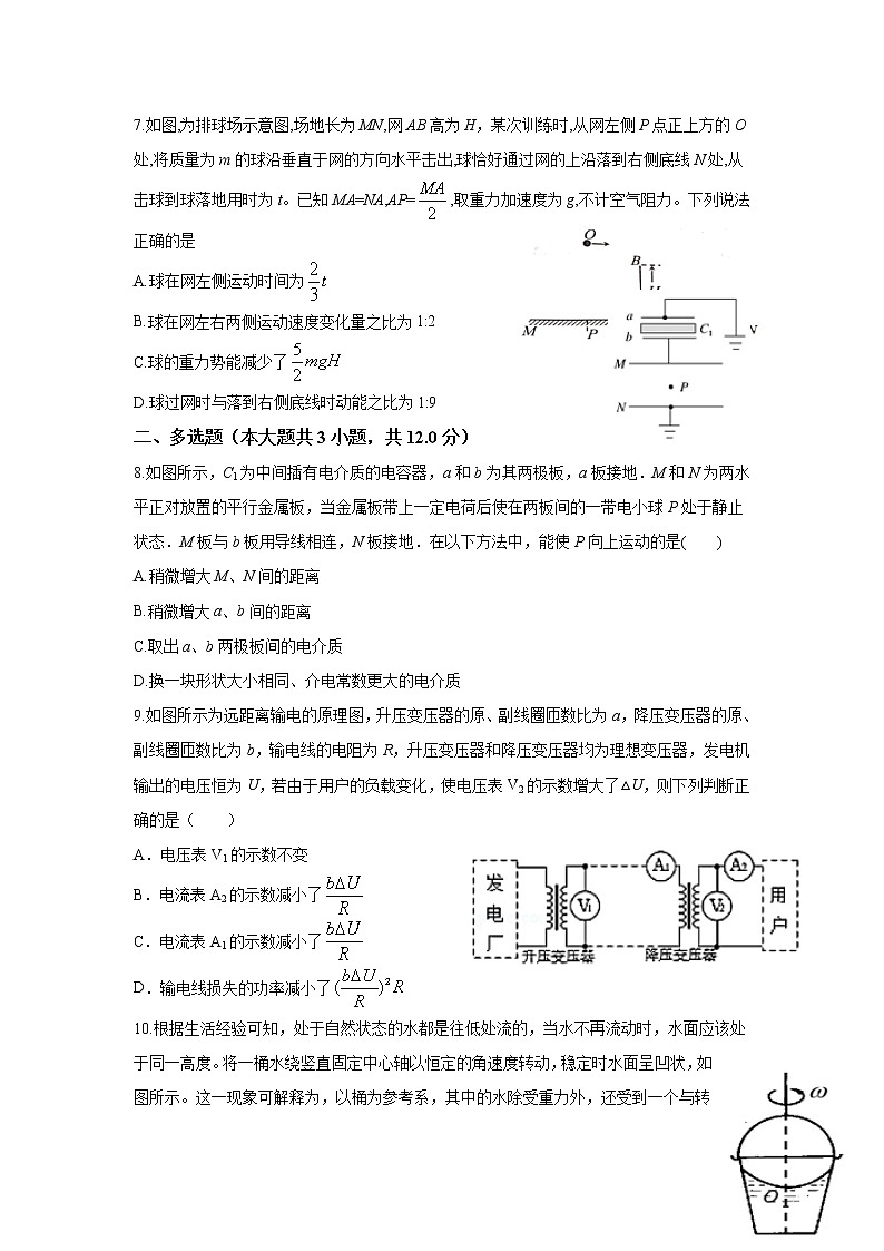 内蒙古赤峰市2020届高三上学期联考物理试卷03