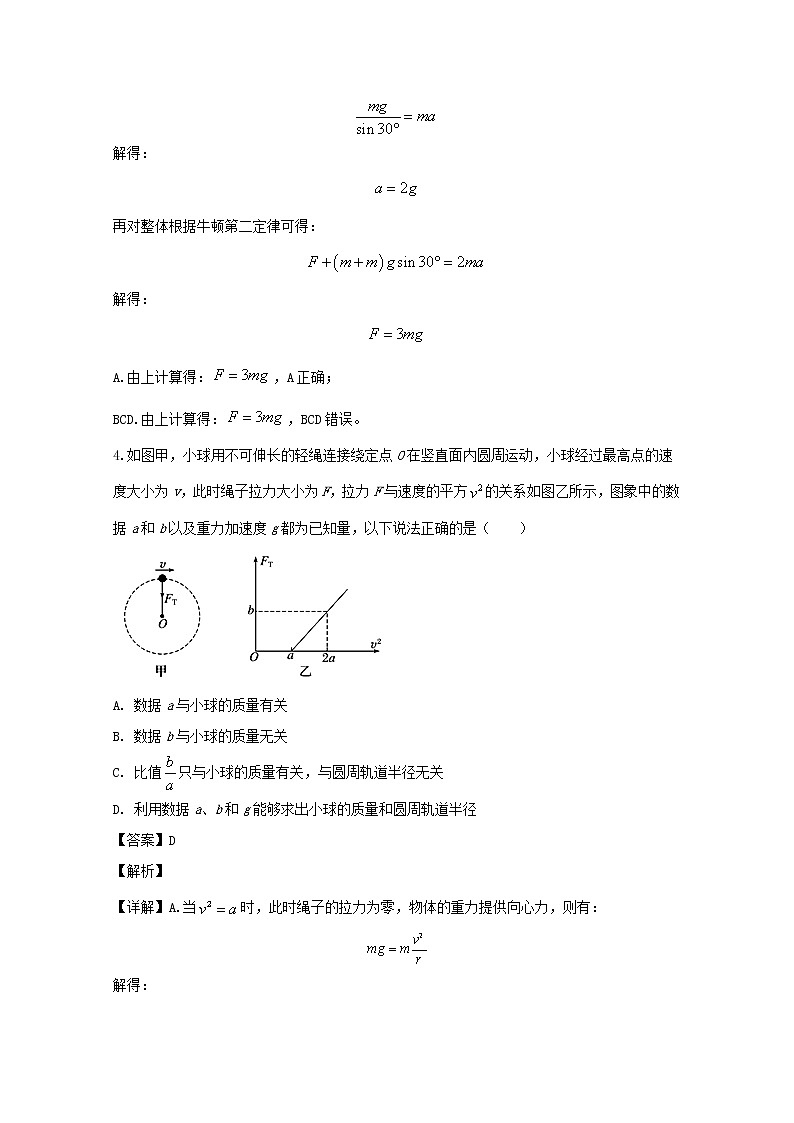 四川省西南四省八校仁寿一中等2020届高三上学期9月联考物理试题03