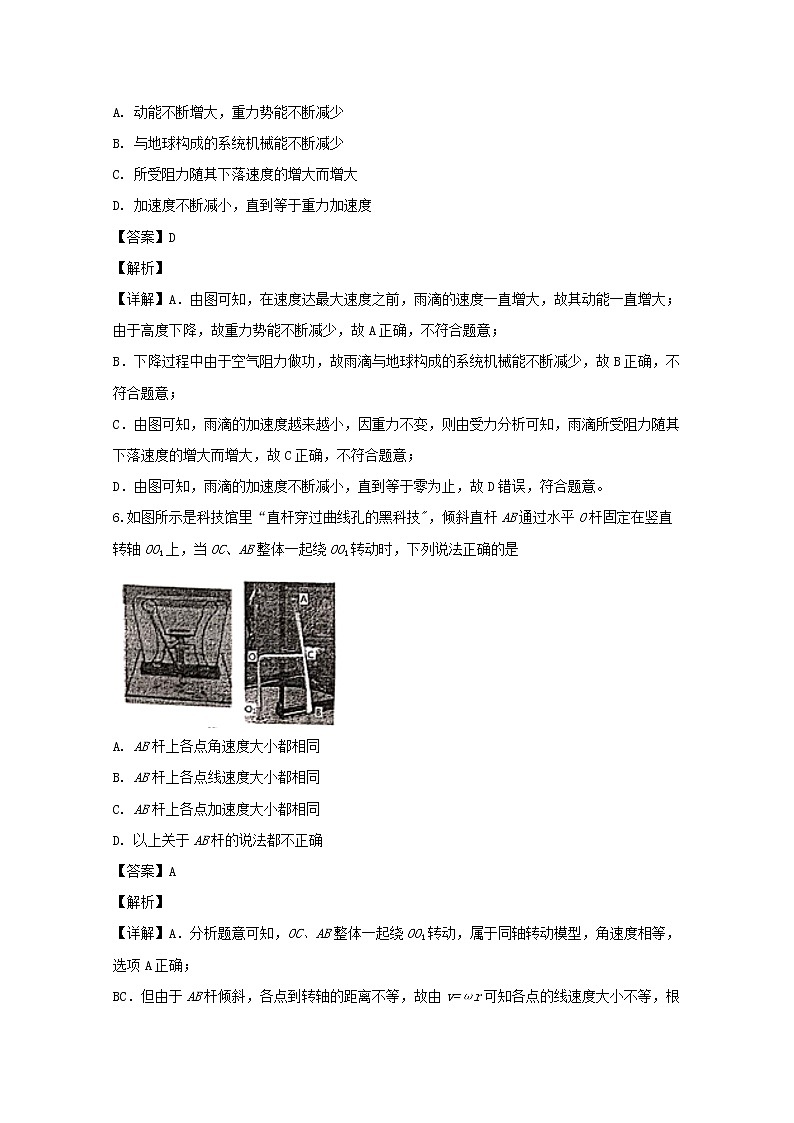 浙江省金丽衢十二校2020届高三上学期第一次联考物理试题第3页
