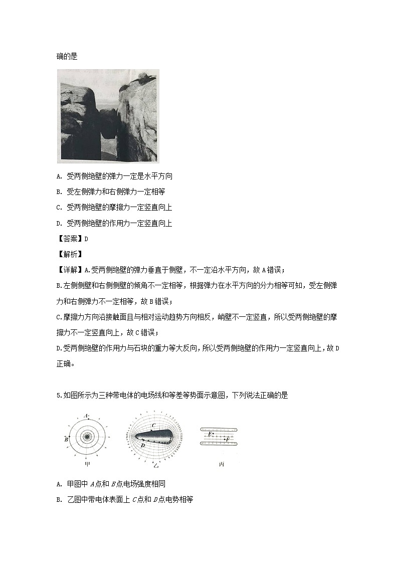 浙江省名校协作体2020届高三上学期第一次联考物理试题03