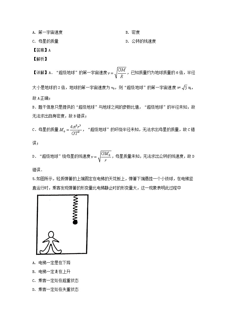 浙江省十校联盟2020届高三上学期10月联考物理试题第3页