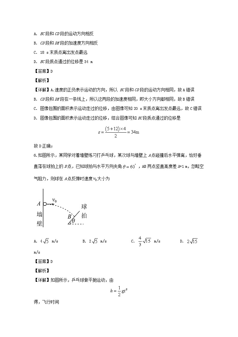 浙江省之江教育联盟2020届高三9月联考物理试题03