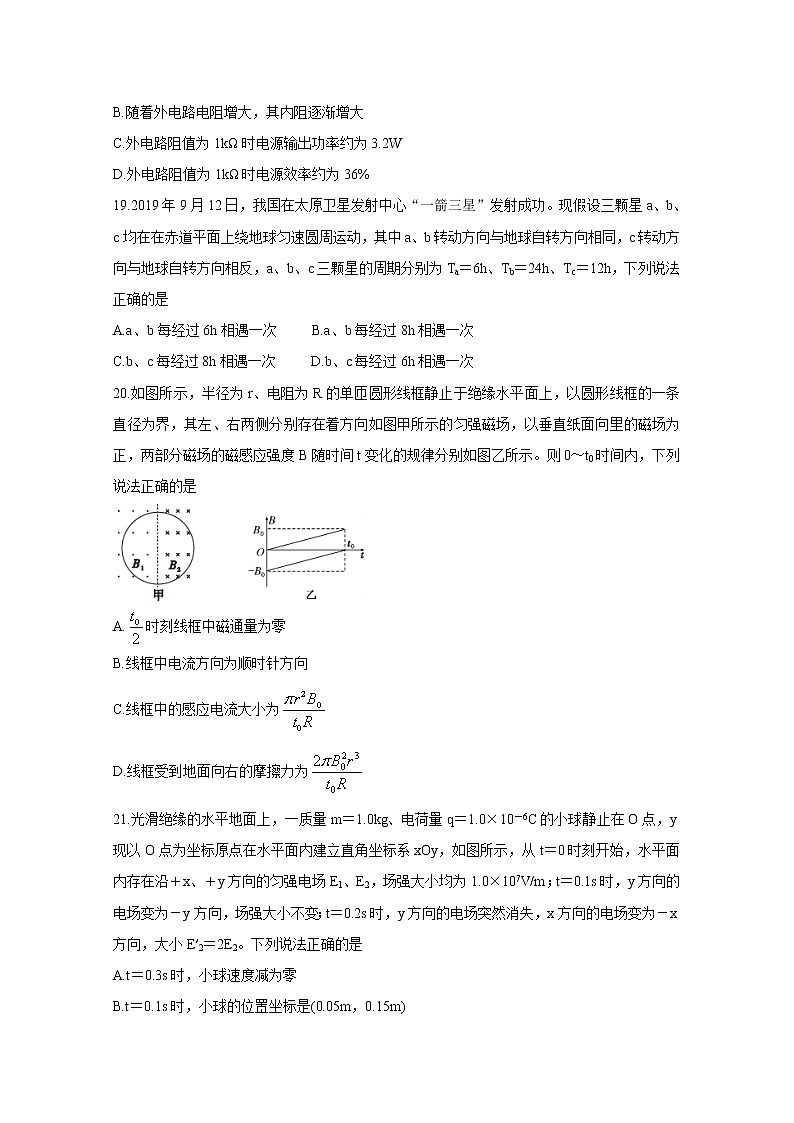 安徽省皖江名校联盟2020届高三下学期第五次联考试题 物理第3页