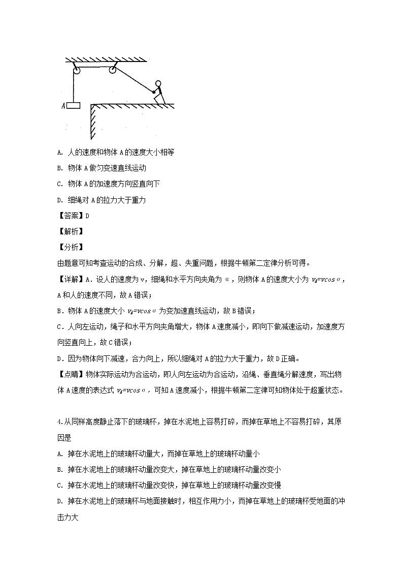 江西省南昌市2020届高三上学期开学摸底考试物理试题03