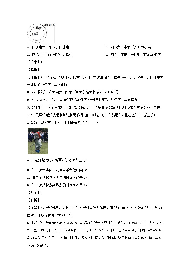 浙江省余姚市2020届高三上学期1月选考物理模拟试题02