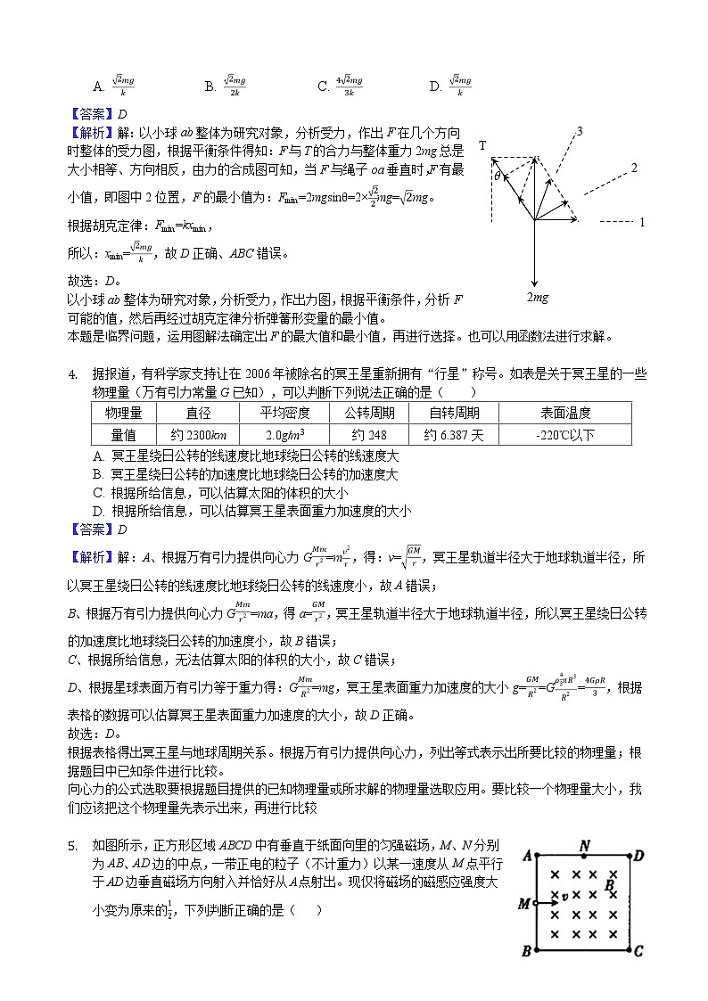 四川省宜宾四中2020届高三高考一诊物理试题02