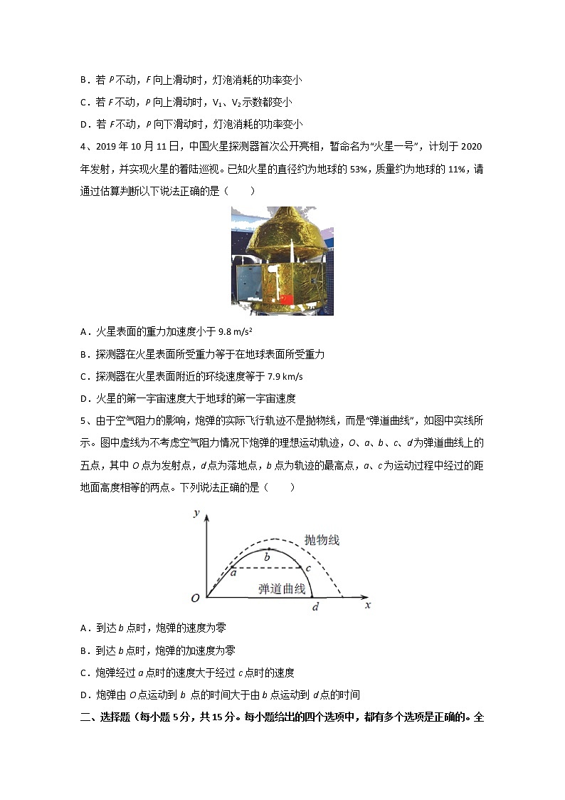 天津市宁河区芦台第四中学2020届高三毕业班模拟训练（七）物理试题02