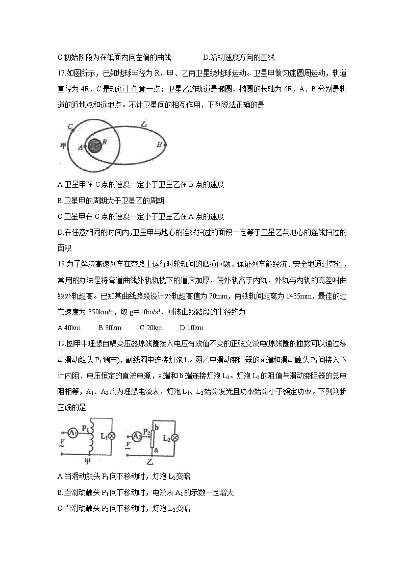 辽宁省大连市2020届高三下学期第一次模拟考试 物理02