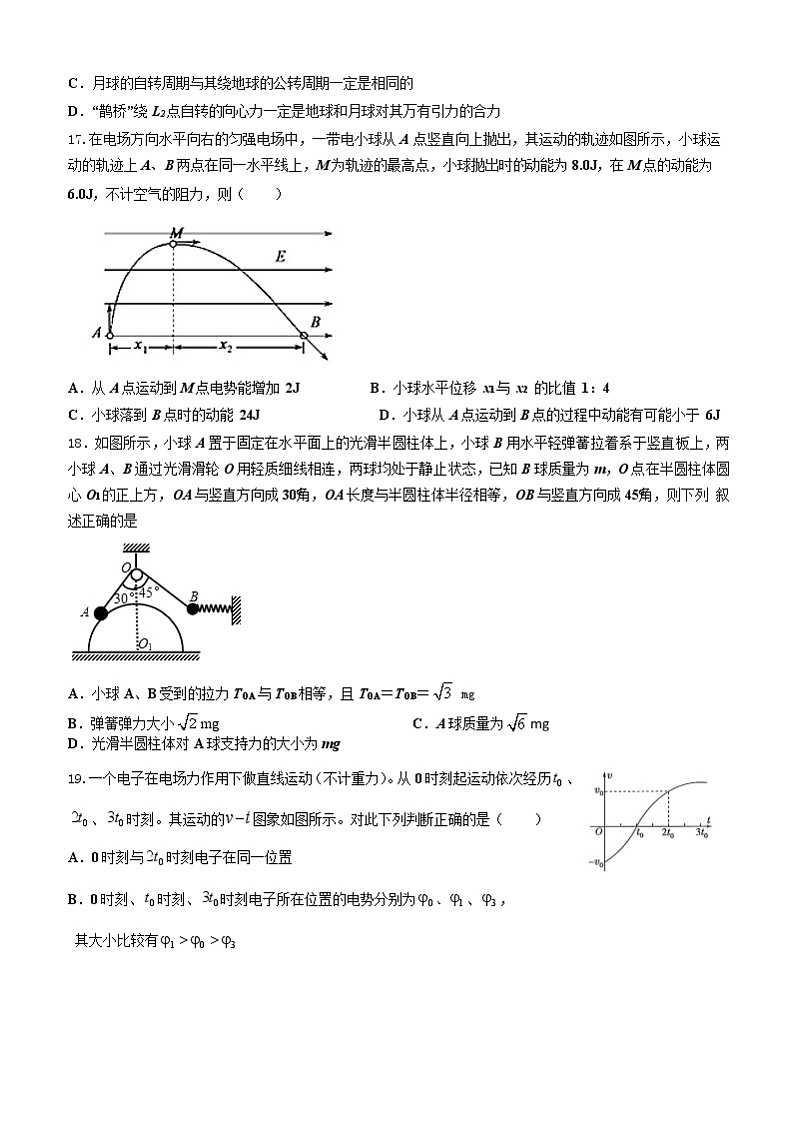 辽宁省葫芦岛市兴城高级中学2020届高三下学期模拟考试物理试题02
